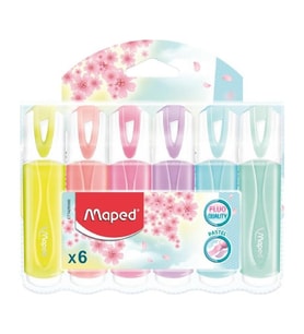 Maped Fosforlu Kalem Pastel Renk 6  Lı İşaretleme Kalemi (Karışık)