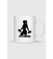 Fitness Centre Silhouette Physical Fitness Baskılı Kupa Bardak