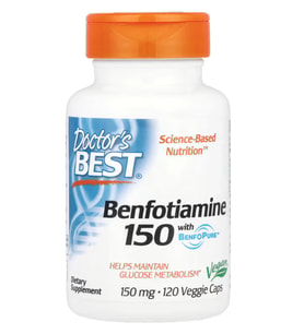 Doctor's Best Benfotiamine 150 with BenfoPure 150 mg 120 Veggie Capsul.45.