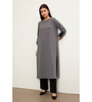 Afra Tunik Pantolon Takım - Gri