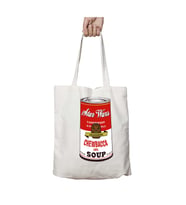 Star Wars Campbells Soup Chewbacca Andy Warhol iki Tarafı Kalıcı Baskılı Yıkanabilir Çanta