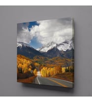KARLI DAĞLAR KANVAS TABLO 25x25cm (Karışık)