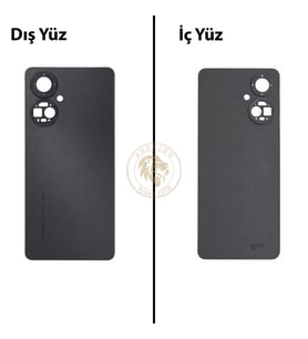 Tecno Camon 19 Pro Siyah Uyumlu Arka Kapak Arka Cam Batarya Pil Kapağı Lazer Kesim Back Cover