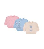 Civil Baby Tavşan Baskılı 3'lü Set 6-18 Ay Sweatshirt - Standart