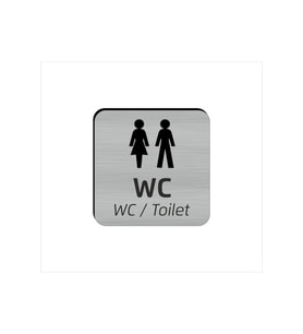 Dekoratif Wc Yönlendirme Tabelası, Fırça Görünüm - Büyük Boy