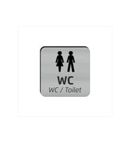 Dekoratif Wc Yönlendirme Tabelası, Fırça Görünüm - Büyük Boy