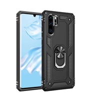 Huawei P30 Pro Kılıf Yüzüklü Zırh Tank Vega (Siyah)