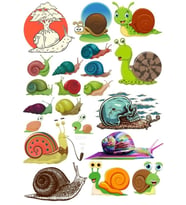 Salyangoz Sticker Set 5 20 Parça Telefon, Tablet, Defter, Laptop Sticker