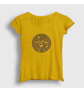 Presmono Kadın Sarı Maze Westworld T-Shirt 224500tt (Sarı)
