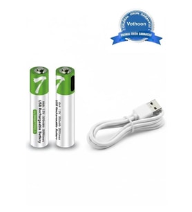 Type-c Şarjlı 800mwh 1.5v Şarj Edilebilir 2 li Aaa İnce Pil - Lityum Iyon Batarya