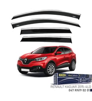 Niken Renault Kadjar Cam Rüzgarlığı Kromlu 4'Lü 2015+ Sonrası (Beyaz)