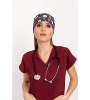 Yılbaşı Desenli Doktor Hemşire Hastane Medikal Cerrahi Bone (Karışık)