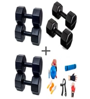 PS SPOR 3 ÇİFT DAMBIL SET 2 KG + 6 KG + 10 KG + 5 ÇEŞİT EGZERSİZ SETİ