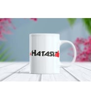 Hatasız Hashtag ve Like İkonlu Kupa Bardak - Araba Sever Hediye (Beyaz)