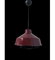 Retro Metal Bordo  Dekoratif Kafesli Tekli Sarkıt Kafe Mutfak Aydınlatma Çap:30 cm