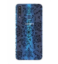 Samsung Galaxy A20s  Kapak Nostalji Desen Tasarımlı Şeffaf Silikon Kılıf