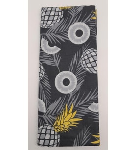 Angel Çanta Aksesuar 120X50 Cm Koyu Gri Ananas Desen Pamuklu Astarlık Kumaş No:19