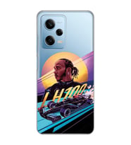 Redmi Note 12 Pro 5G Uyumlu Lewis Hamilton Tasarımlı Şeffaf Telefon Kılıfı
