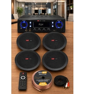 Lastvoice Black Stately Pack-4 Tavan Hoparlörü ve Anfi Ses Sistemi Seti