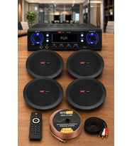 Lastvoice Black Stately Pack-4 Tavan Hoparlörü ve Anfi Ses Sistemi Seti