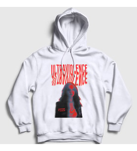 Presmono Unisex Beyaz Ultraviolence V2 Lana Del Rey Kapüşonlu Sweatshirt 499871tt