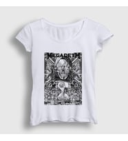 Presmono Kadın Beyaz Time Megadeth T-Shirt 66188tt