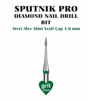Elmas Sivri Alev Mini Freze Yeşil Çap 1,0mm