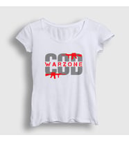Presmono Kadın Beyaz Oyun Call Of Duty Warzone T-Shirt 513087tt (Beyaz)