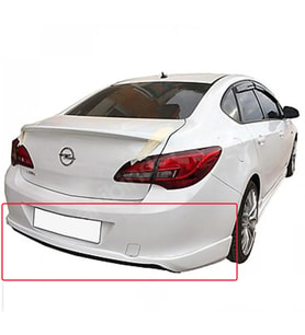 Opel Astra J Sedan Custom Arka Ek Plastik Siyah Difüzör 2011+ Arka-bodykit-ek-karlık