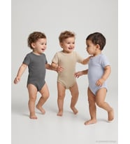 Minidamla Kısa Kol Basic 3'lü set 1-18 Ay Çıtçıtlı Badi - Mavi