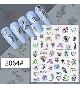 Adanil Hologramlı Bitki Kadın Enerji Sticker J0-2064