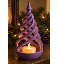 Minimalist Spiral Noel Ağacı Şeklinde LED Mum Tutucu
