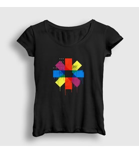 Presmono Kadın Siyah Colors Red Hot Chili Peppers T-Shirt 107167tt
