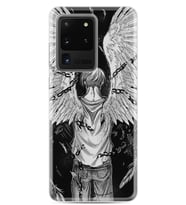 Samsung Galaxy S20 Ultra Kılıf Resimli Desenli Silikon Boyun Askılı Angel 1883