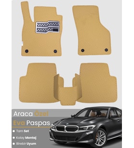 BMW 3 SERİSİ G20 SEDAN (2018-2024) Uyumlu EVA Paspas Tam Set–Araca Özel,Su Geçirmez