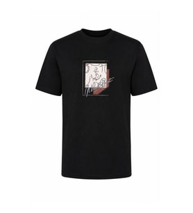 Trender Baskılı Siyah Erkek T-Shirt 26ETSH20034