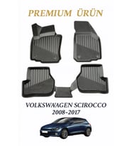 Volkswagen Scirocco 2008-2017 Uyumlu 3D Oto Paspas Premium