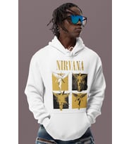 Nirvana Rock Metal Baskılı Unisex Oversize Müzik Grubu Hoodie