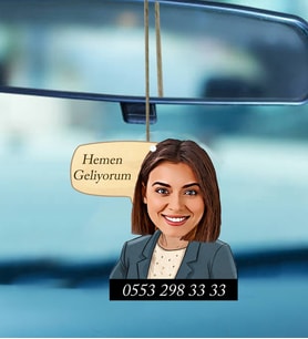 Kişiye Özel Resim Araç Telefon Numaralık Numaratör Tasarımlı Karikatür Araba Dikiz Ayna Süsü 280