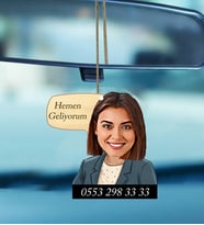 Kişiye Özel Resim Araç Telefon Numaralık Numaratör Tasarımlı Karikatür Araba Dikiz Ayna Süsü 280