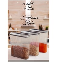 6’lı Saklama Kabı Seti, Şık ve Kullanışlı Kiler Kutuları