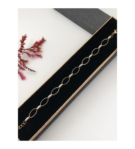Her Kombine Uygun! Xuping Taşlı Altın Renk Kadın Bileklik 14 K Gold Renk 15-20 Cm kutulu Renk Atmaz