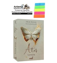 Ateş Yanmak 543 Sayfa Karton Kapak Filiz Puluç 1 Adet Fosforlu Transparan Kitap Ayraç 1 Paket  (Renksiz)