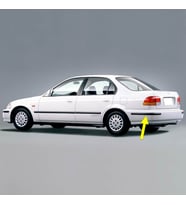Honda Civic Sedan 1996-2000 Sol Arka Tampon Köşe Bandı Çıtası Kuşağı