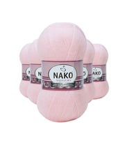 5 Adet Angora Lüks El Örgü İpi Pembe 11502 - MCT1526-3553