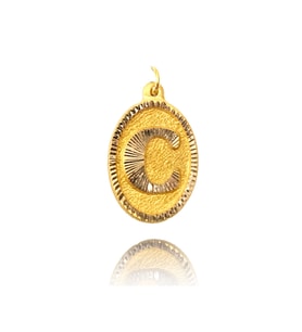 0.25 Gram 14 Ayar Altın Harf Kolye ucu