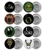 Loki Çanta Rozeti Seti 8 Adet En Büyük Boy 5.8cm İğneli Broş