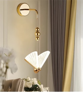 Modern Altın Renkli Metal Ledli Kelebek Duvar Lambası 3167-W27-6X-RX (Gold)