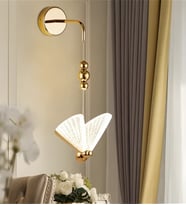 Modern Altın Renkli Metal Ledli Kelebek Duvar Lambası 3167-W27-6X-RX (Gold)