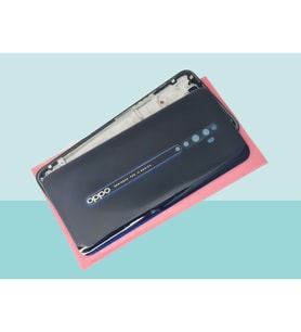 Oppo RENO 2Z Uyumlu FULL KASA Arka Kapak Batarya Kapağı - SİYAH